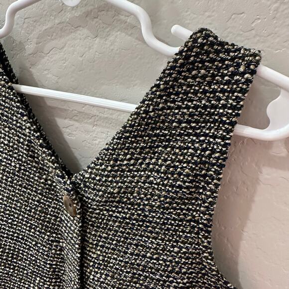 NWT Zara Black Tweed Tank Dress - Picture 2 of 6